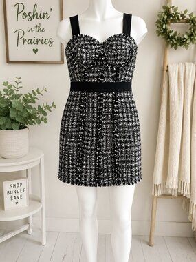 🖤 GUESS Black & White Tweed Dress 🖤 Size 1